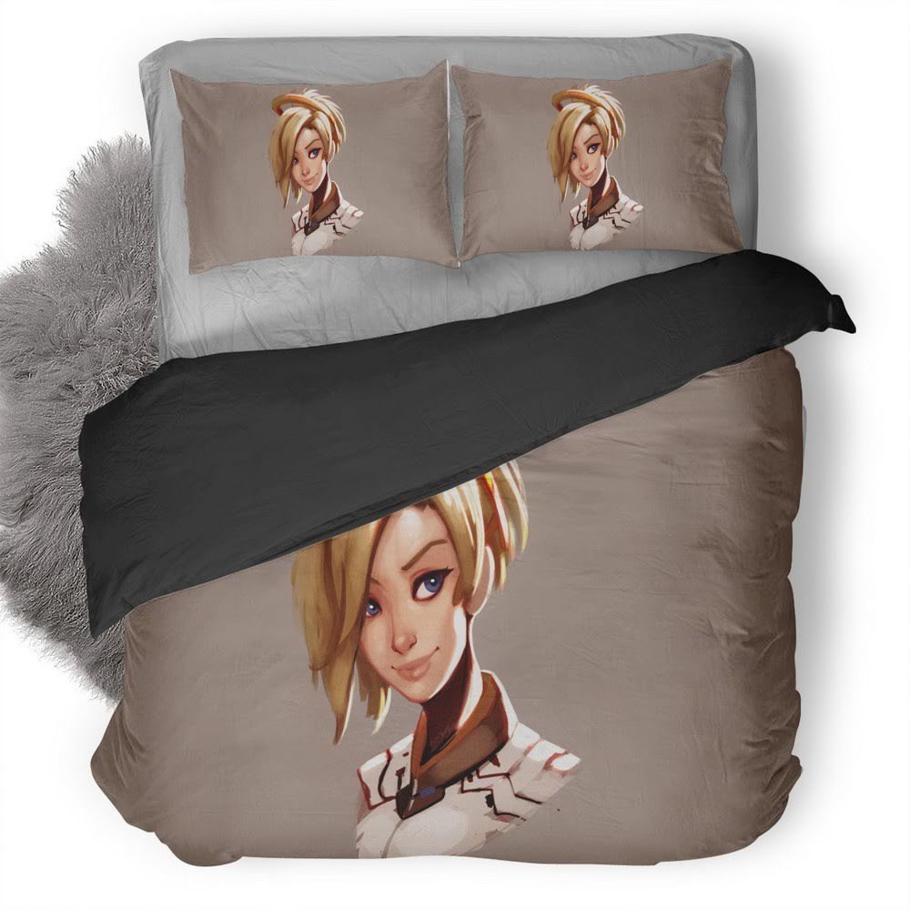 Overwatch Mercy 38 3D Customized Duvet Cover Bedding Set
