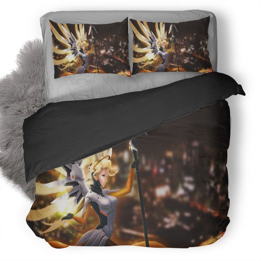 Overwatch Mercy 39 3D Customized Duvet Cover Bedding Set