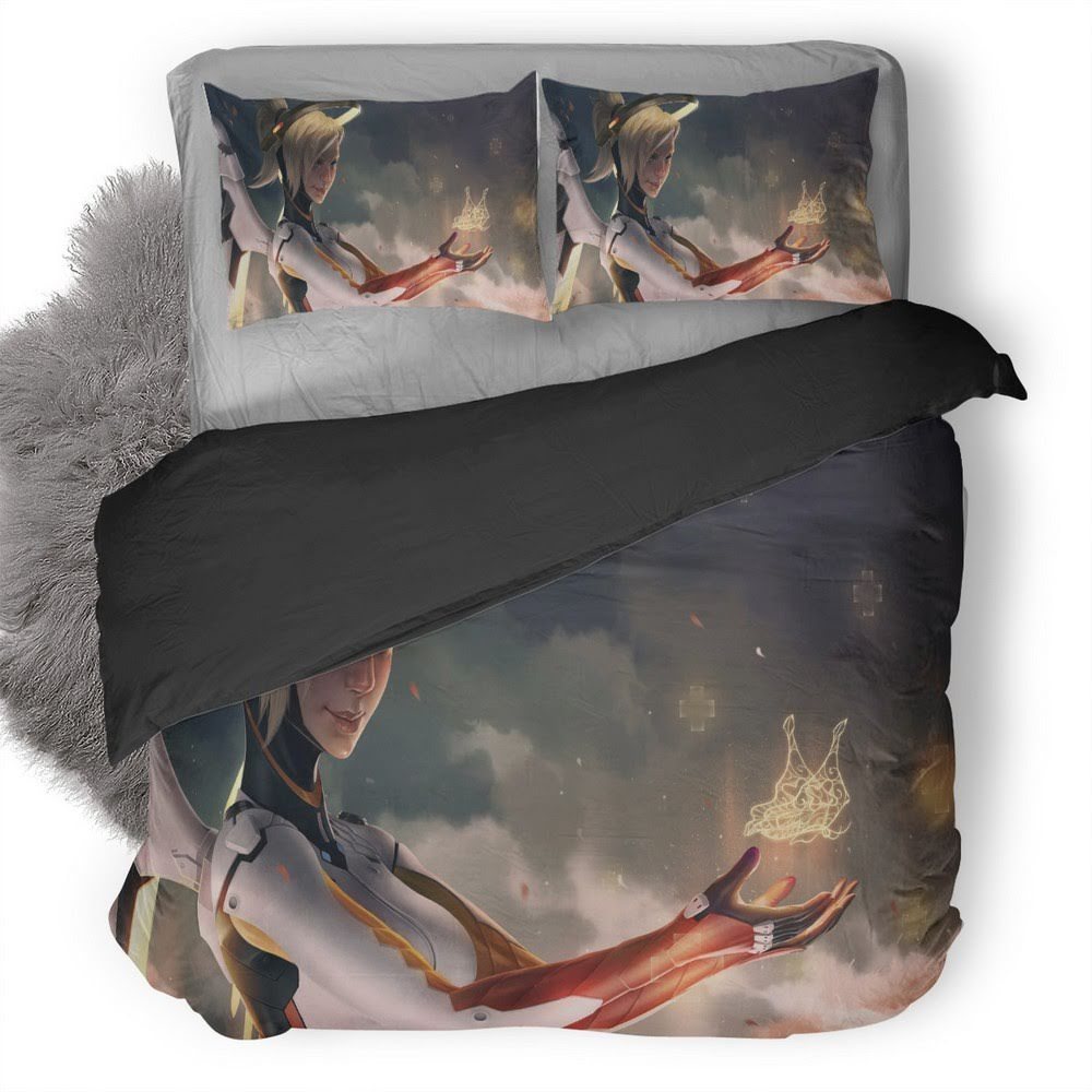 Overwatch Mercy 50 3D Customized Duvet Cover Bedding Set
