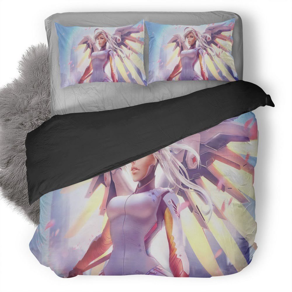 Overwatch Mercy 56 3D Customized Duvet Cover Bedding Set