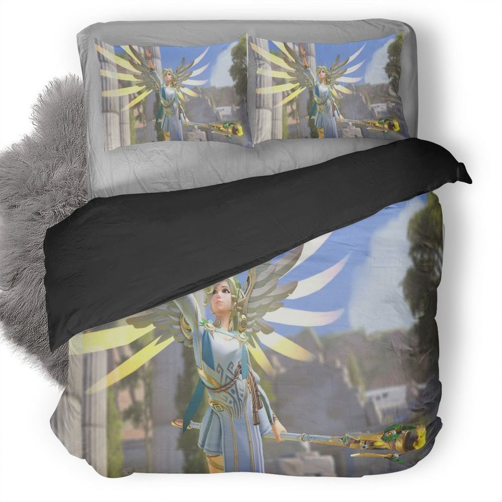 Overwatch Mercy 59 3D Customized Duvet Cover Bedding Set