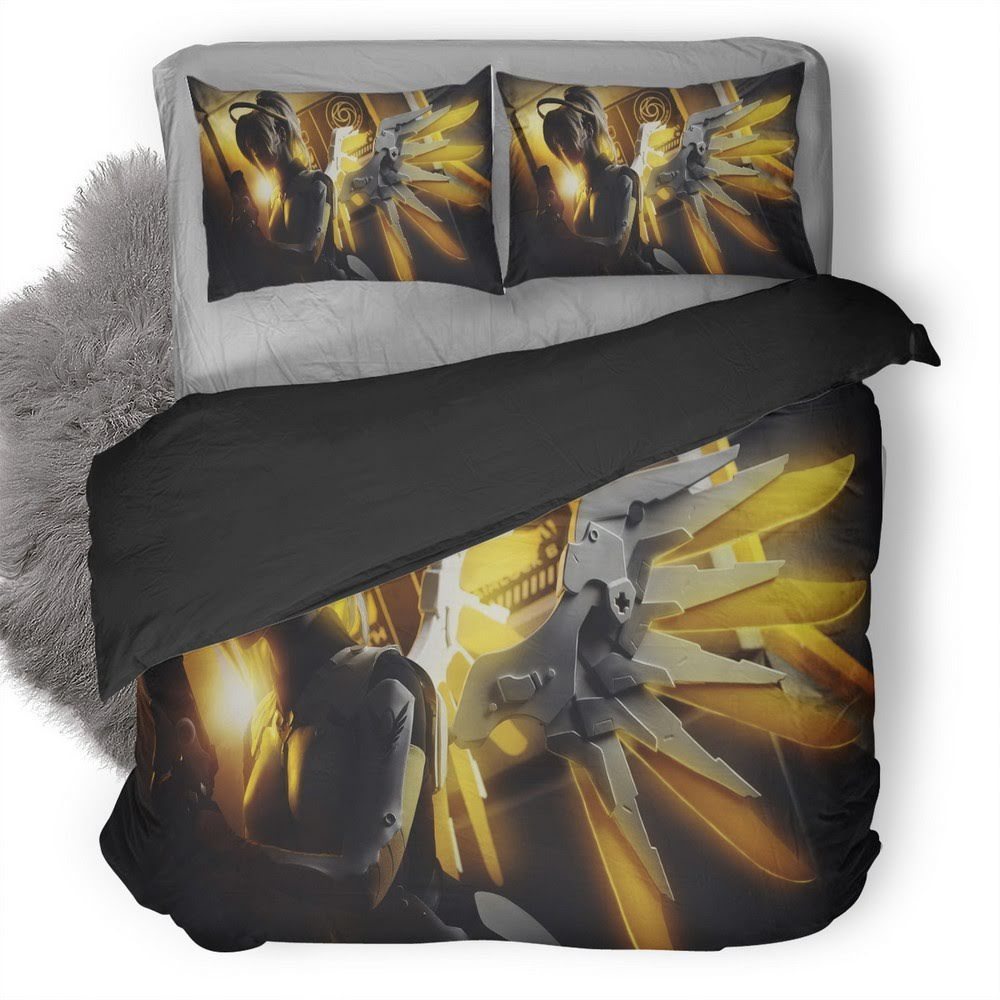 Overwatch Mercy 60 3D Customized Duvet Cover Bedding Set