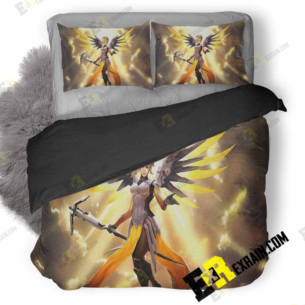 Overwatch Mercy Fanart Xn 3D Customized Duvet Cover Bedding Set