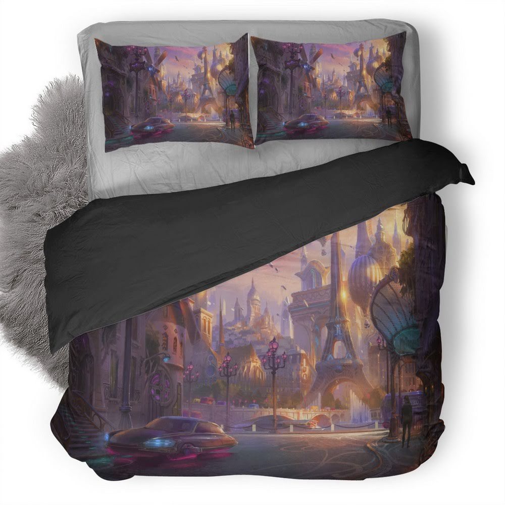 Overwatch Paris Key 3D Customized Duvet Cover Bedding Set
