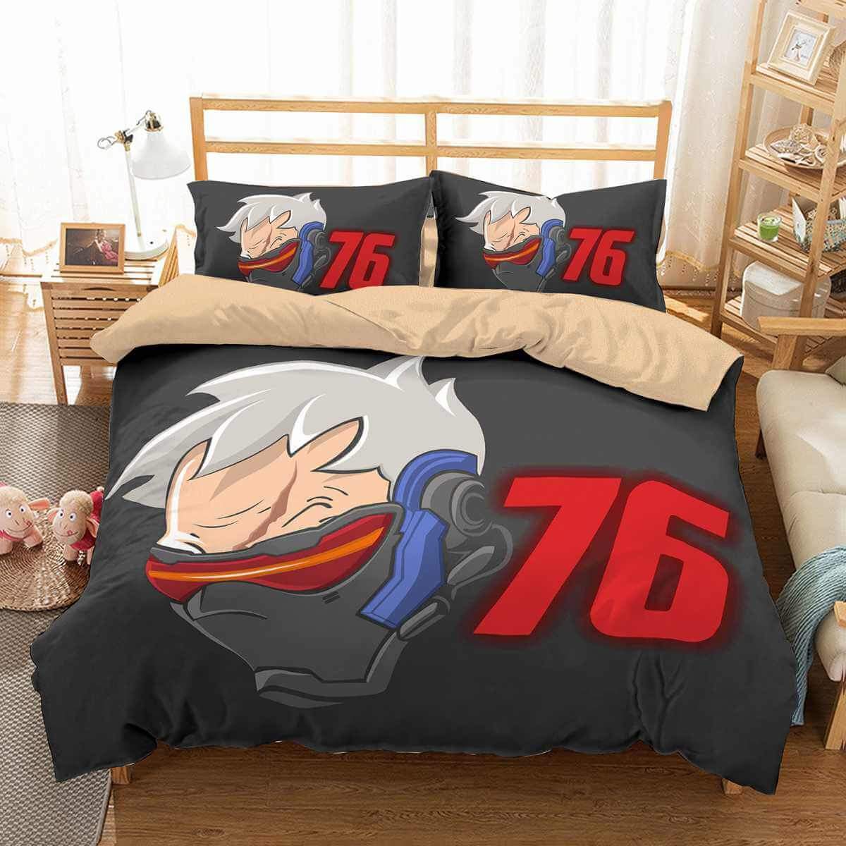 Overwatch Soldier 3D Customized Duvet Cover Bedding Set