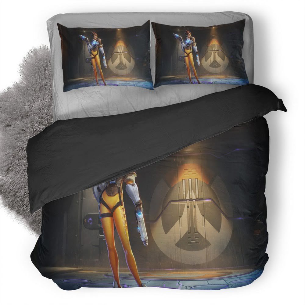 Overwatch Tracer 25 3D Customized Duvet Cover Bedding Set