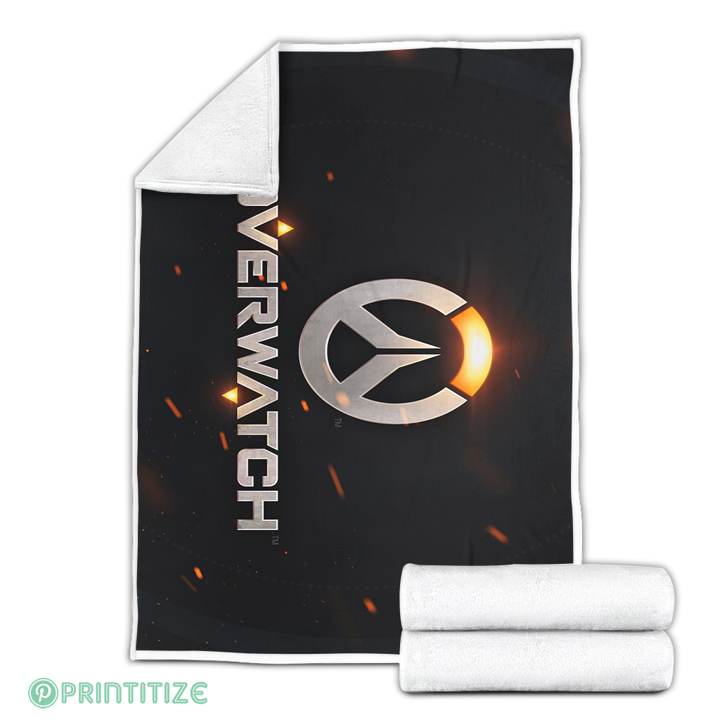 Overwatch Wallpaper Logo Fleece Blanket