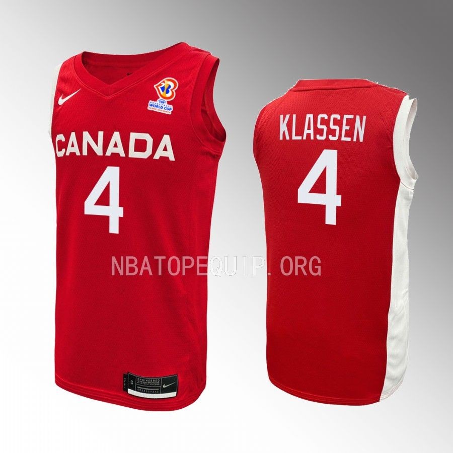 Owen Klassen Canada FIBA World Cup 2023 Red Jersey #4