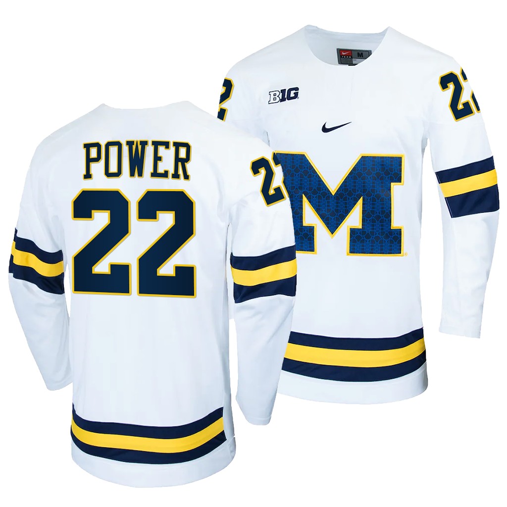Owen Power Michigan Wolverines White College Jersey