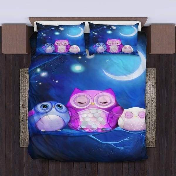 Owl Cute Duvet Cover Bedding Set