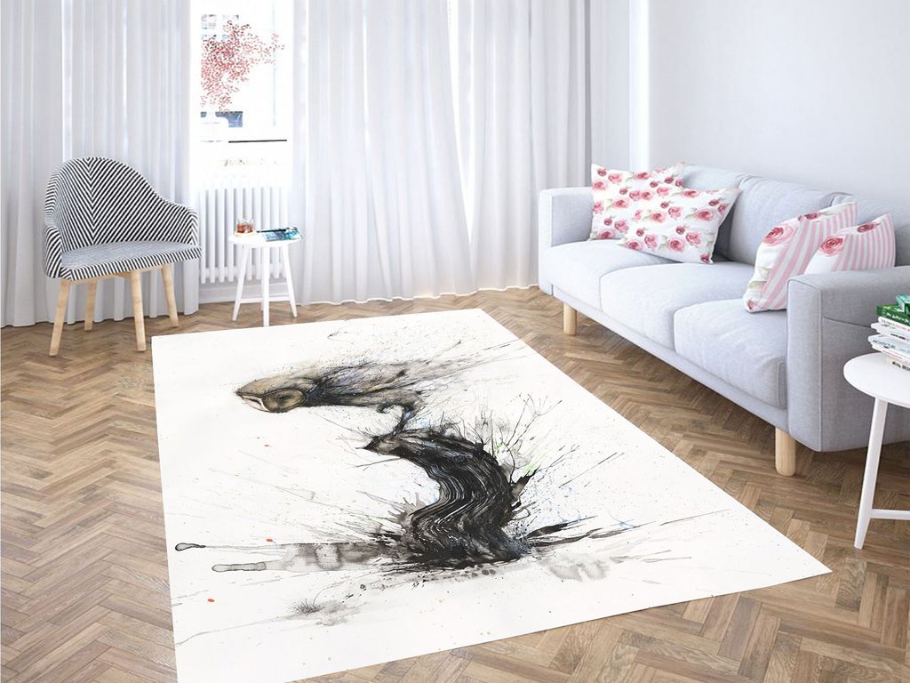 Owl Landing Living Room Modern Carpet Rectangle Rug