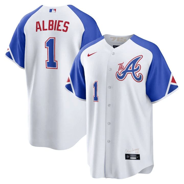 Ozzie Albies Atlanta Braves 2023 City Connect Cool Base Jersey - All Stitched