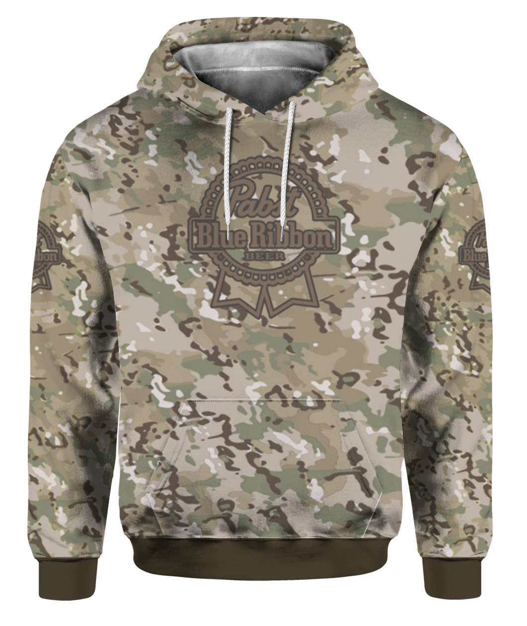 Pabst Blue Ribbon Camouflage 3D Hoodie Gift For Fans