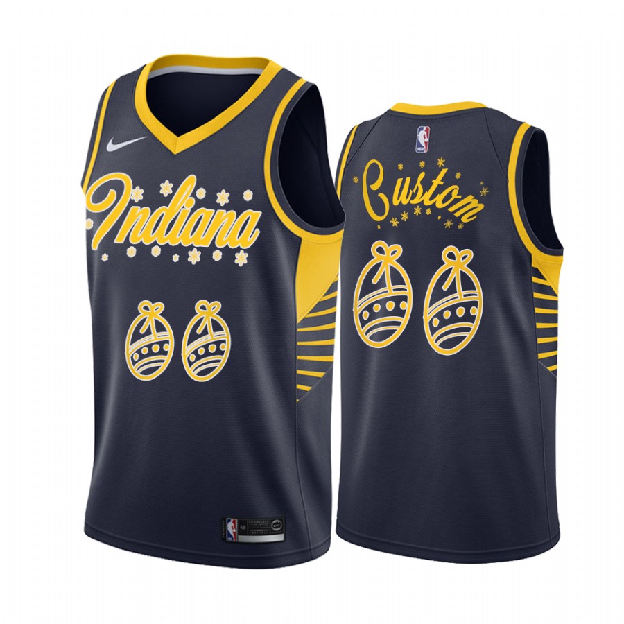 Pacers Custom 2020 Xmas Jersey Festive Special Edition Navy