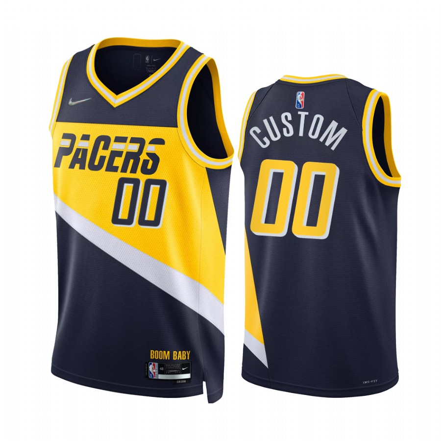 Pacers Custom City Edition Blue 2021-22 Jersey NBA 75th Diamond
