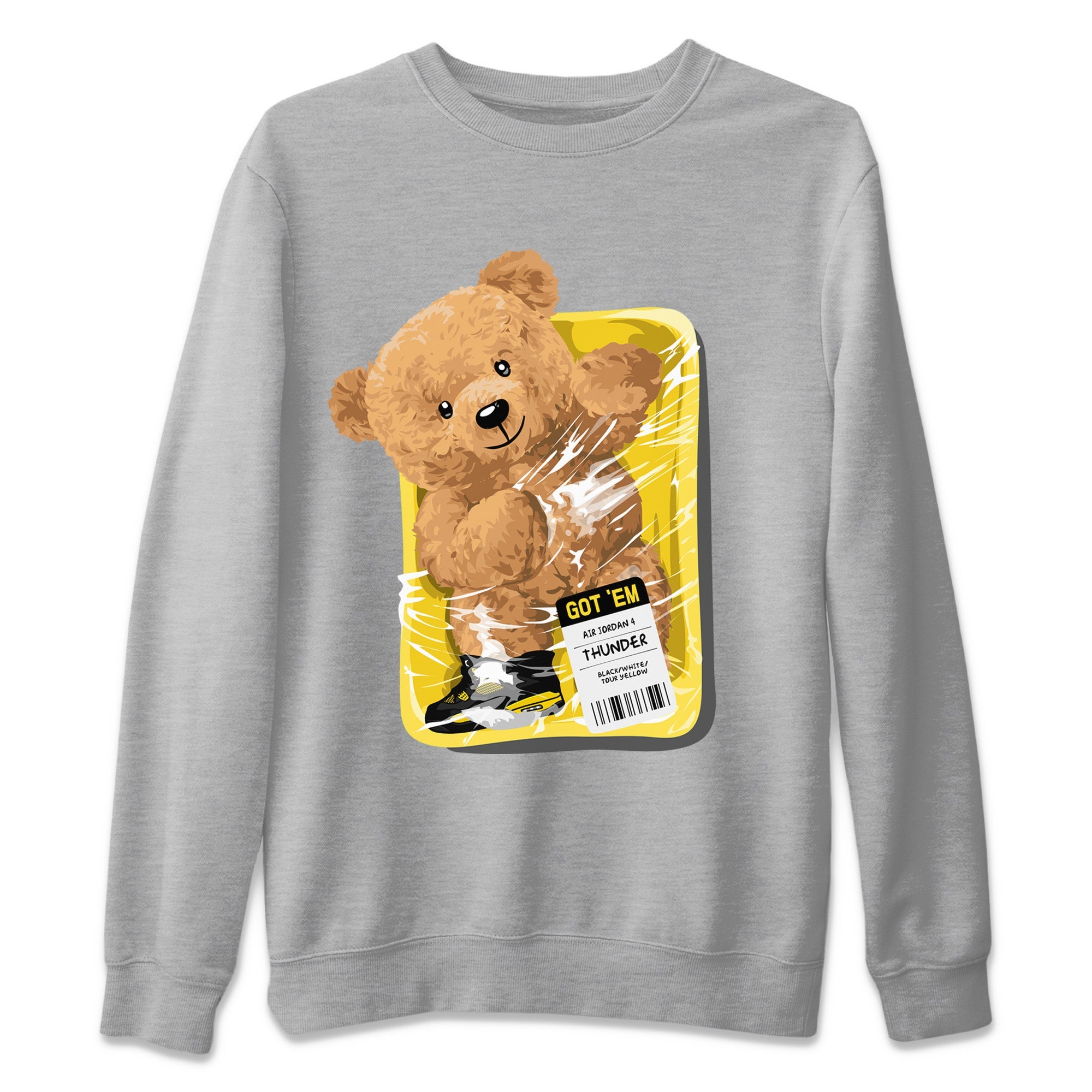 Packaged Bear Unisex Sweater – Air Jordan 4 Thunder, Sneakers Matching Sweater