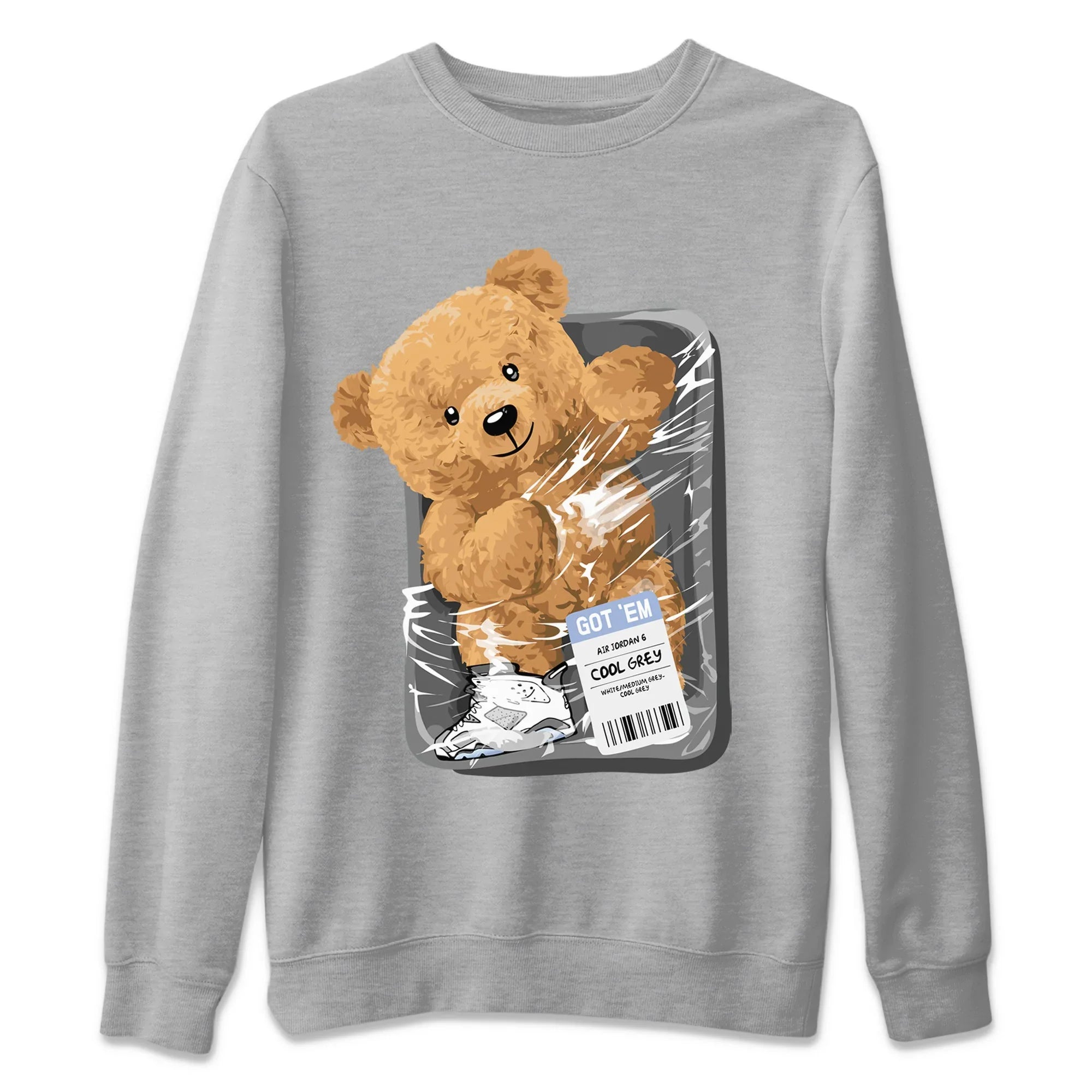 Packaged Bear Unisex Sweater – Air Jordan 6 Cool Grey, Sneakers Matching Sweater