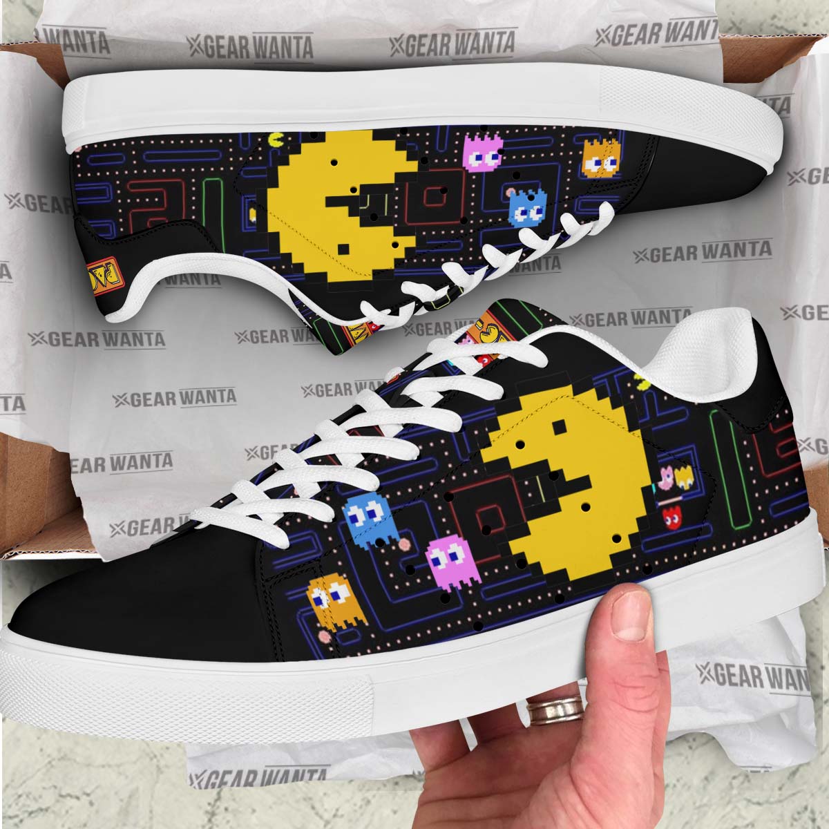 Pacman Skate Shoes Custom Pacman Game Shoes