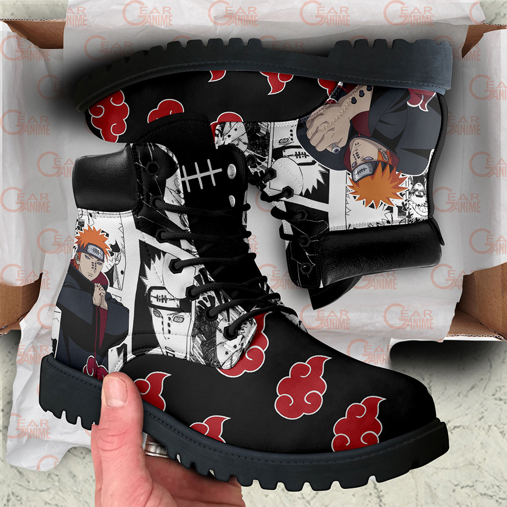 Pain Boots Custom Anime Shoes Mix Manga Style