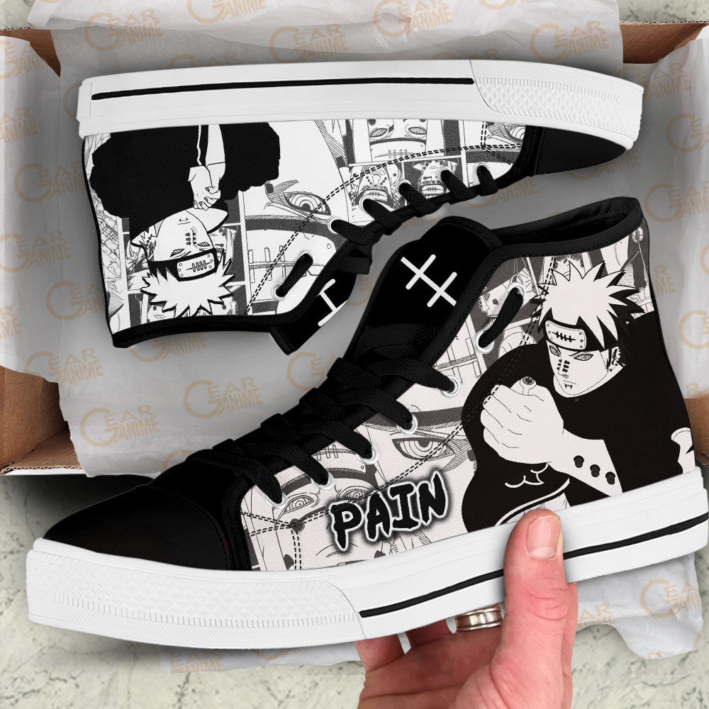 Pain High Top Shoes Custom Manga Anime Sneakers