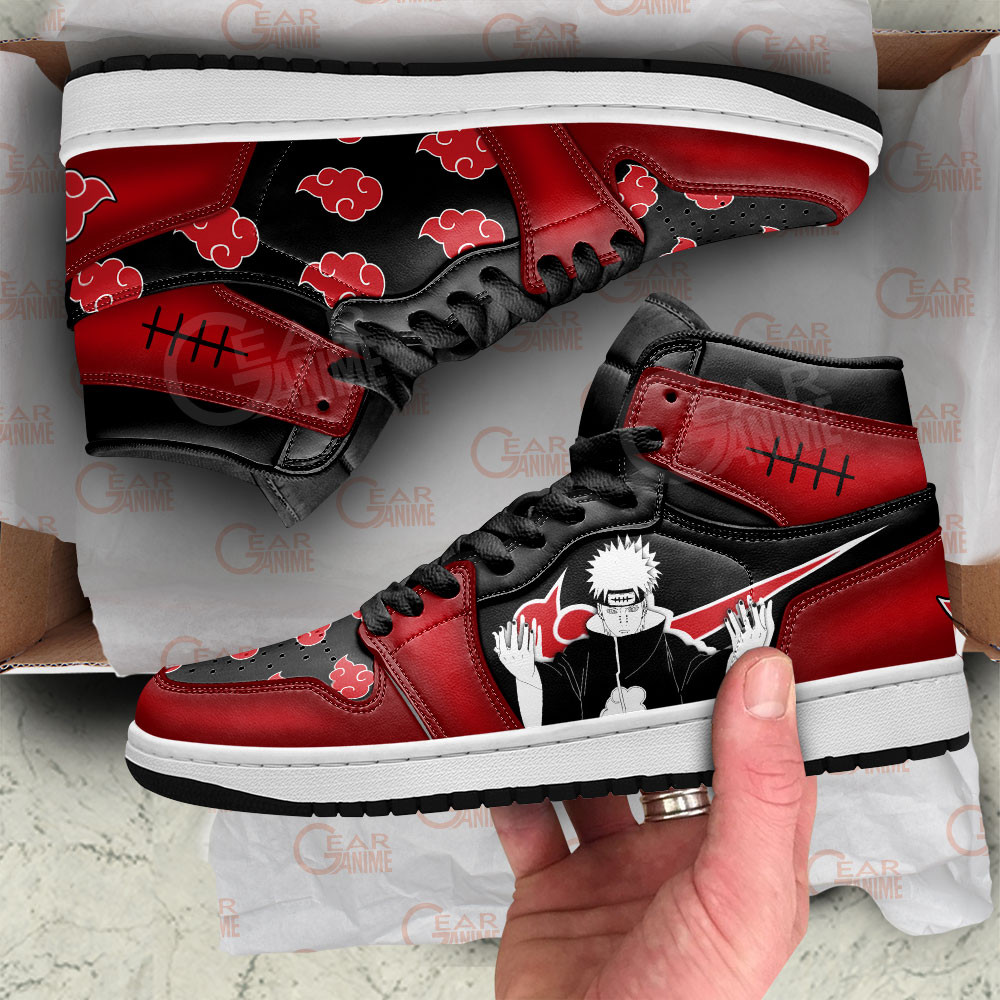 Pain JD1s Sneakers Akatsuki Anime Shoes For Fans, Air Jordan Hightop