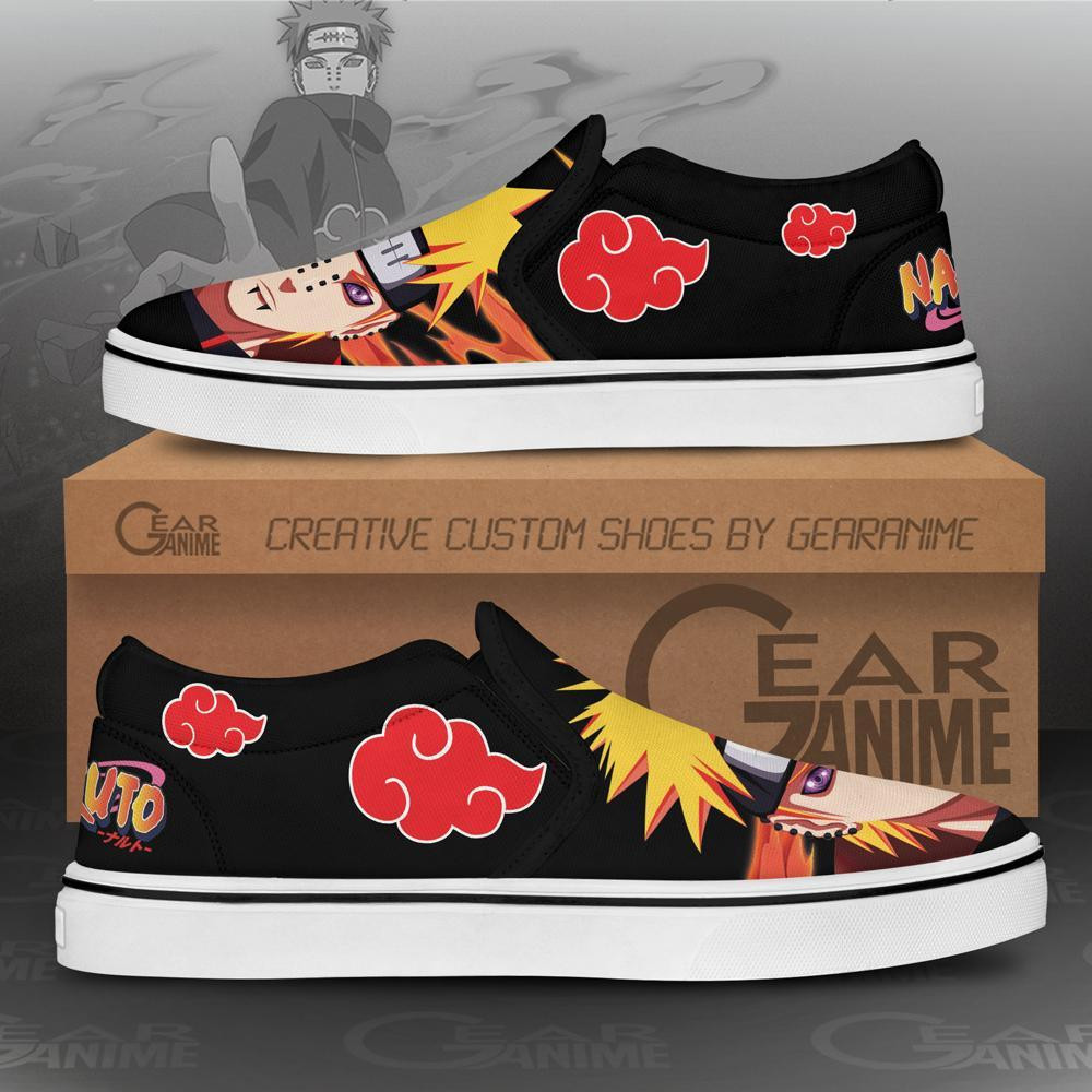 Pain Slip-On Shoes Canvas Custom Anime Shoes