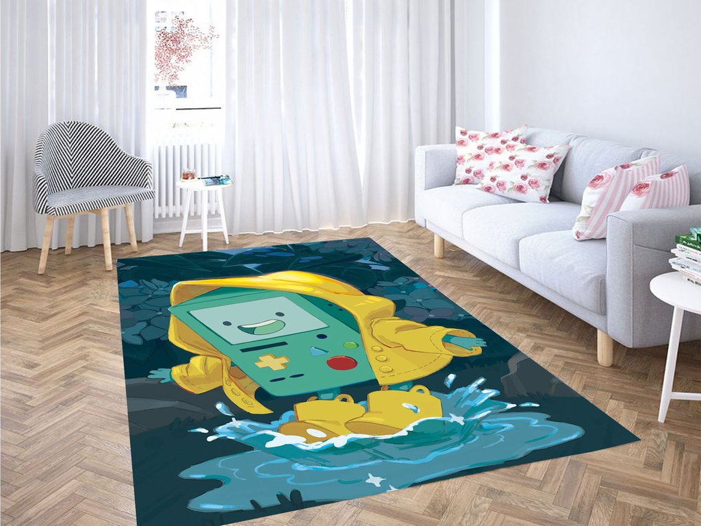 Painting Beemo Adventure Time Living Room Modern Carpet Rectangle Rug