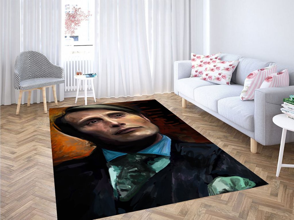 Painting Hannibal Lecter Living Room Modern Carpet Rectangle Rug
