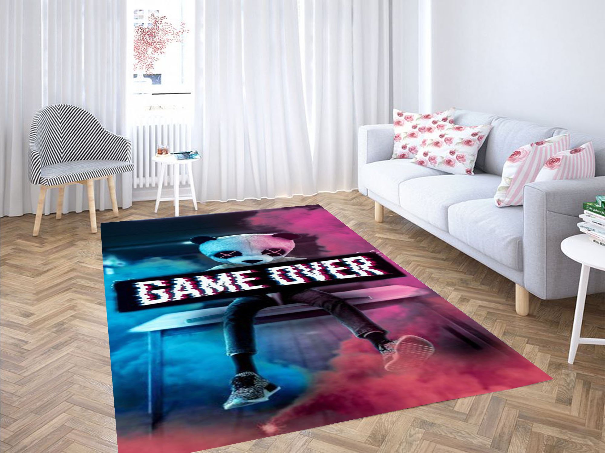 Panda Backgrounds Carpet Rectangle Rug