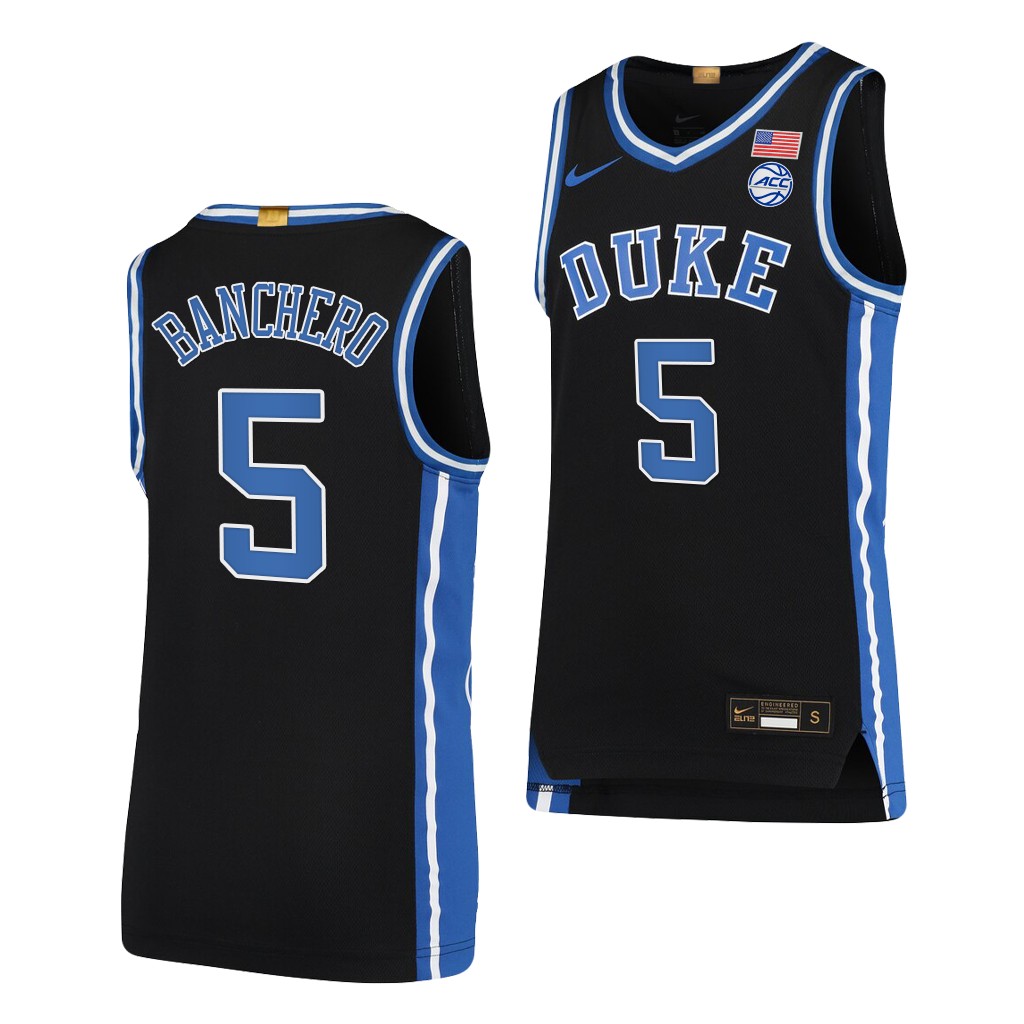 Paolo Banchero #5 Duke Blue Devils 2021-22 College Limited Black Jersey