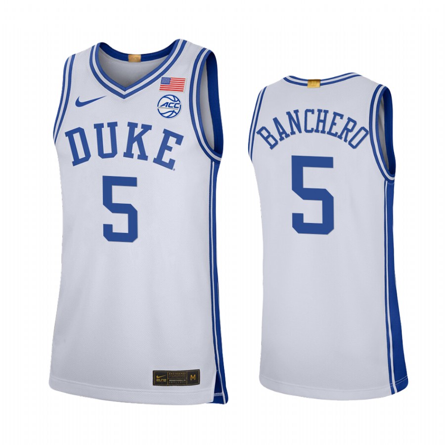 Paolo Banchero Duke Blue Devils White Jersey 2021-22 College Limited