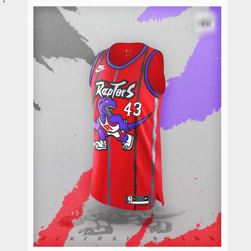 Pascal Siakam Toronto Raptors Red #43 Jersey NBA Reverse Retro