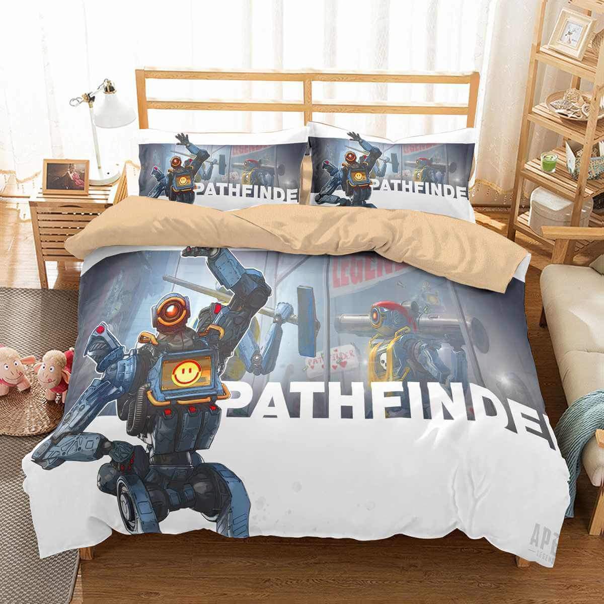 Pathfinder Apex Legends 3D Customized Duvet Cover Bedding Set