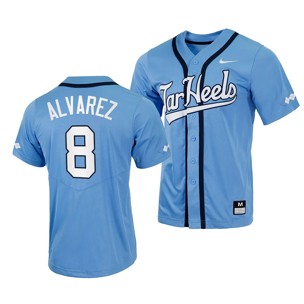 Patrick Alvarez North Carolina Tar Heels #8 Blue Full-Button Jersey