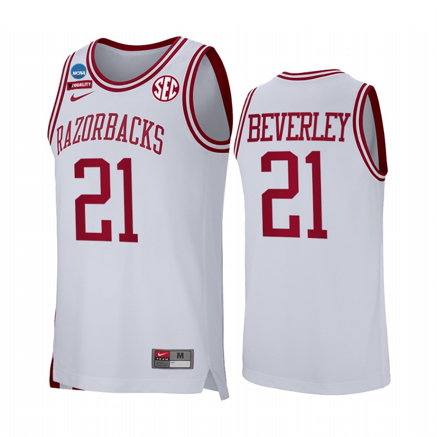 Patrick Beverley Arkansas Razorbacks White Jersey Retro Alumni
