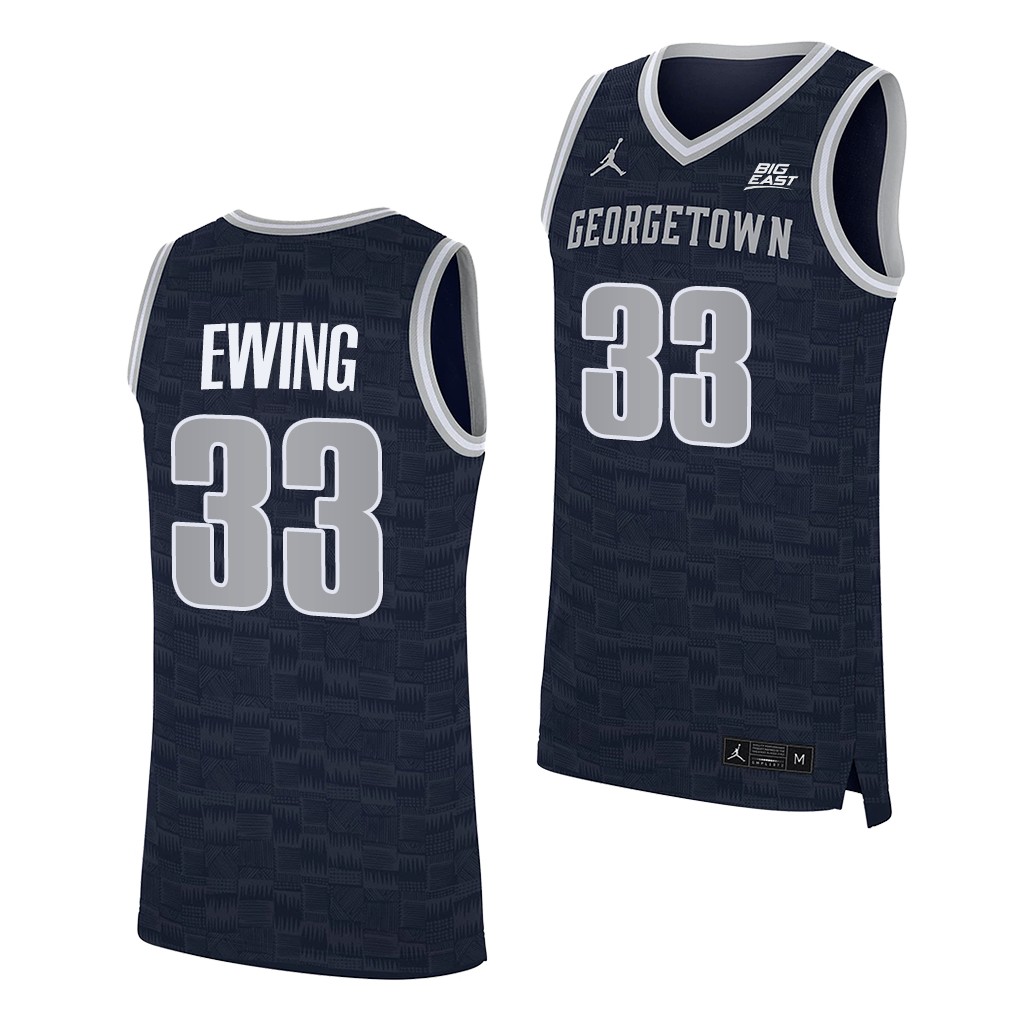 Patrick Ewing #33 Georgetown Hoyas College Alumni Navy Jersey