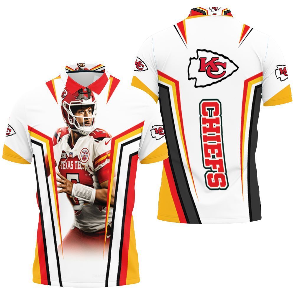 Patrick Mahomes 15 Kansas City Chiefs Texas Tech Red Raiders For Fans 3D Polo Shirt