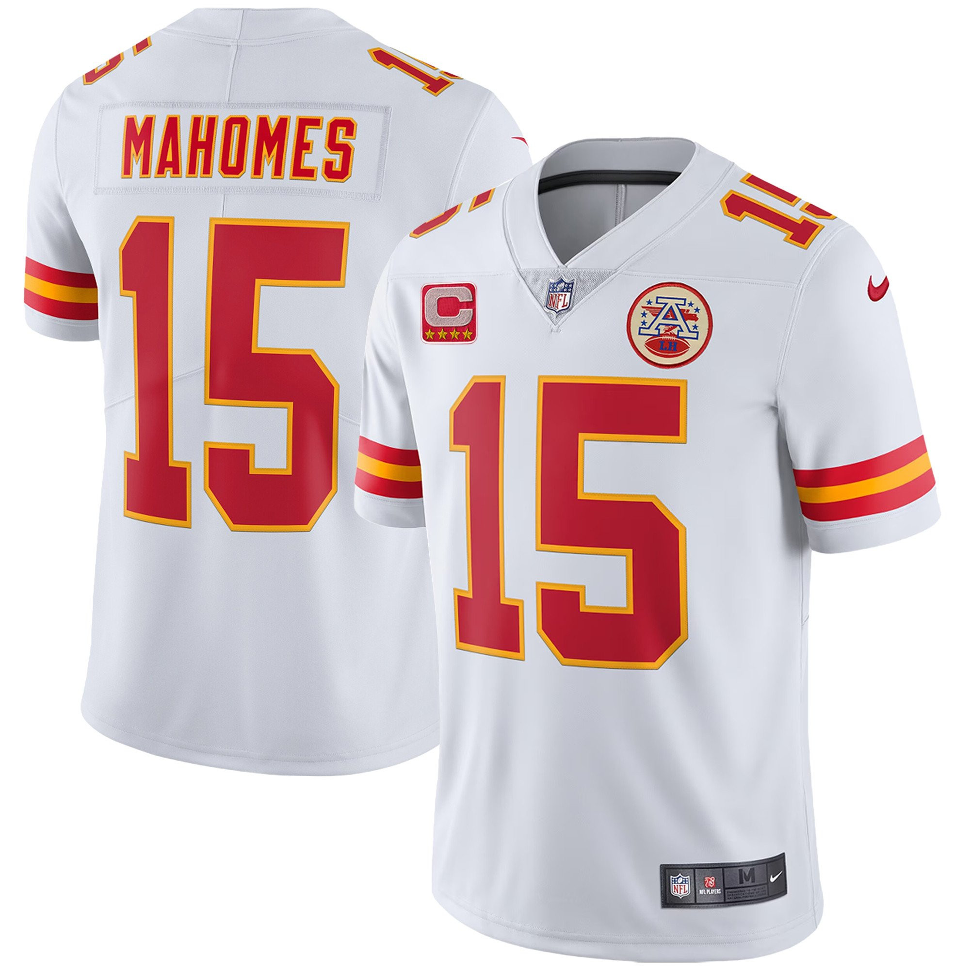 Patrick Mahomes Men's Kansas City Chiefs Player Vapor White Jersey - All Stitched 