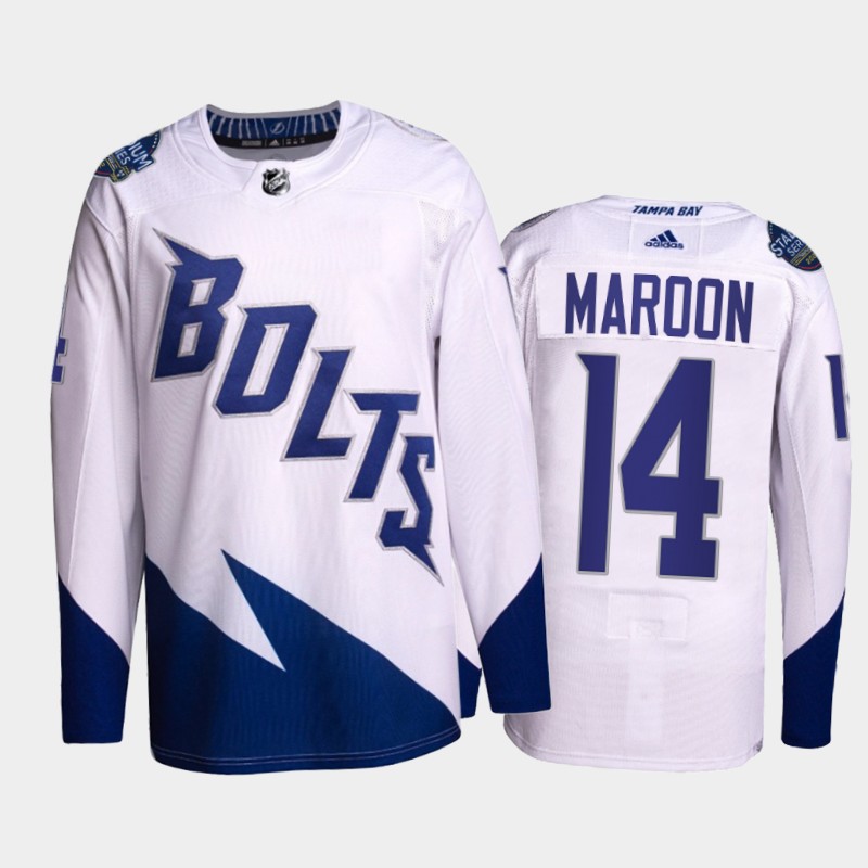 Patrick Maroon Lightning 2022 Stadium Series Jersey #14 Primegreen White Uniform