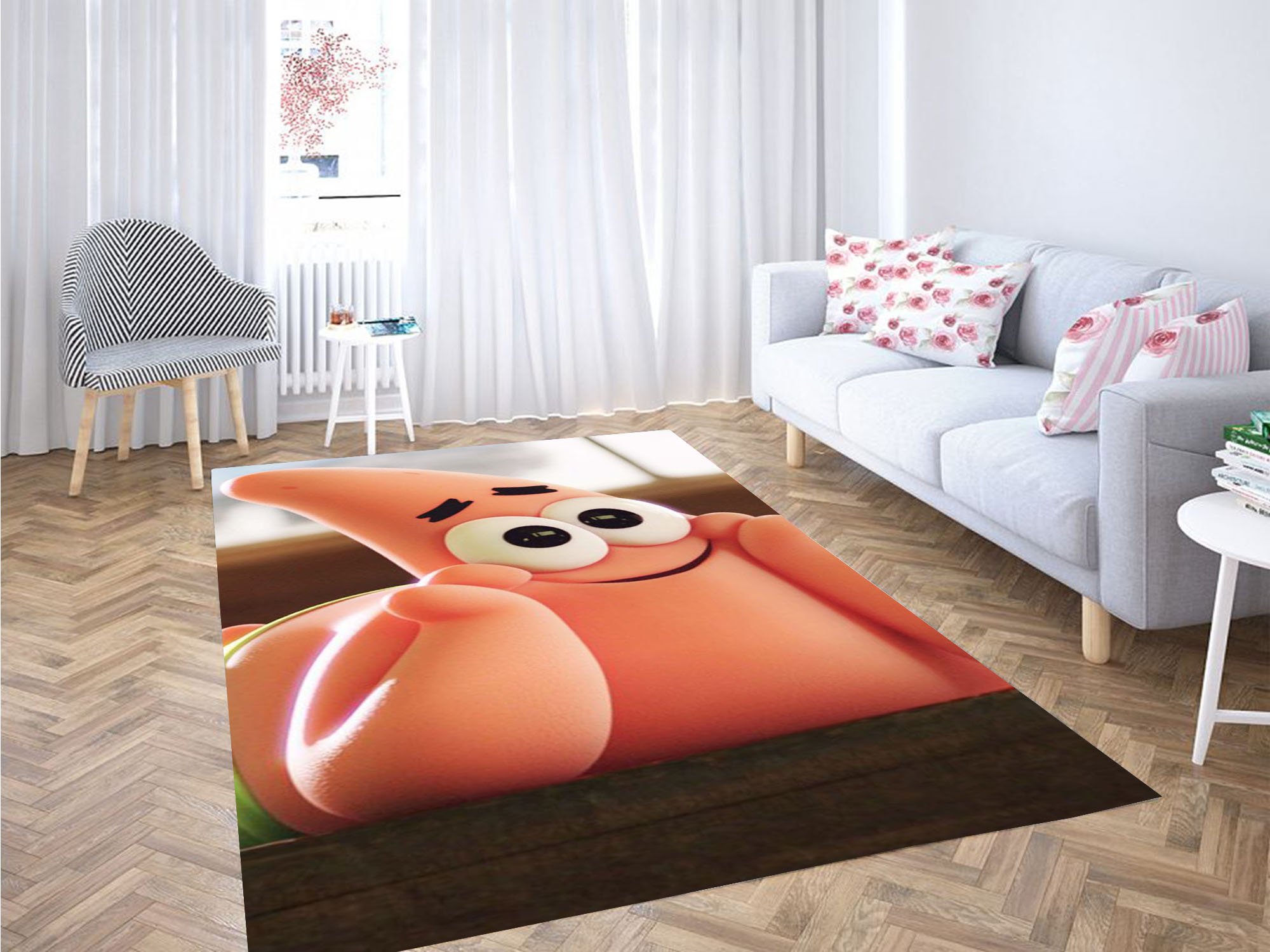 Patrick Star Logo Carpet Rectangle Rug