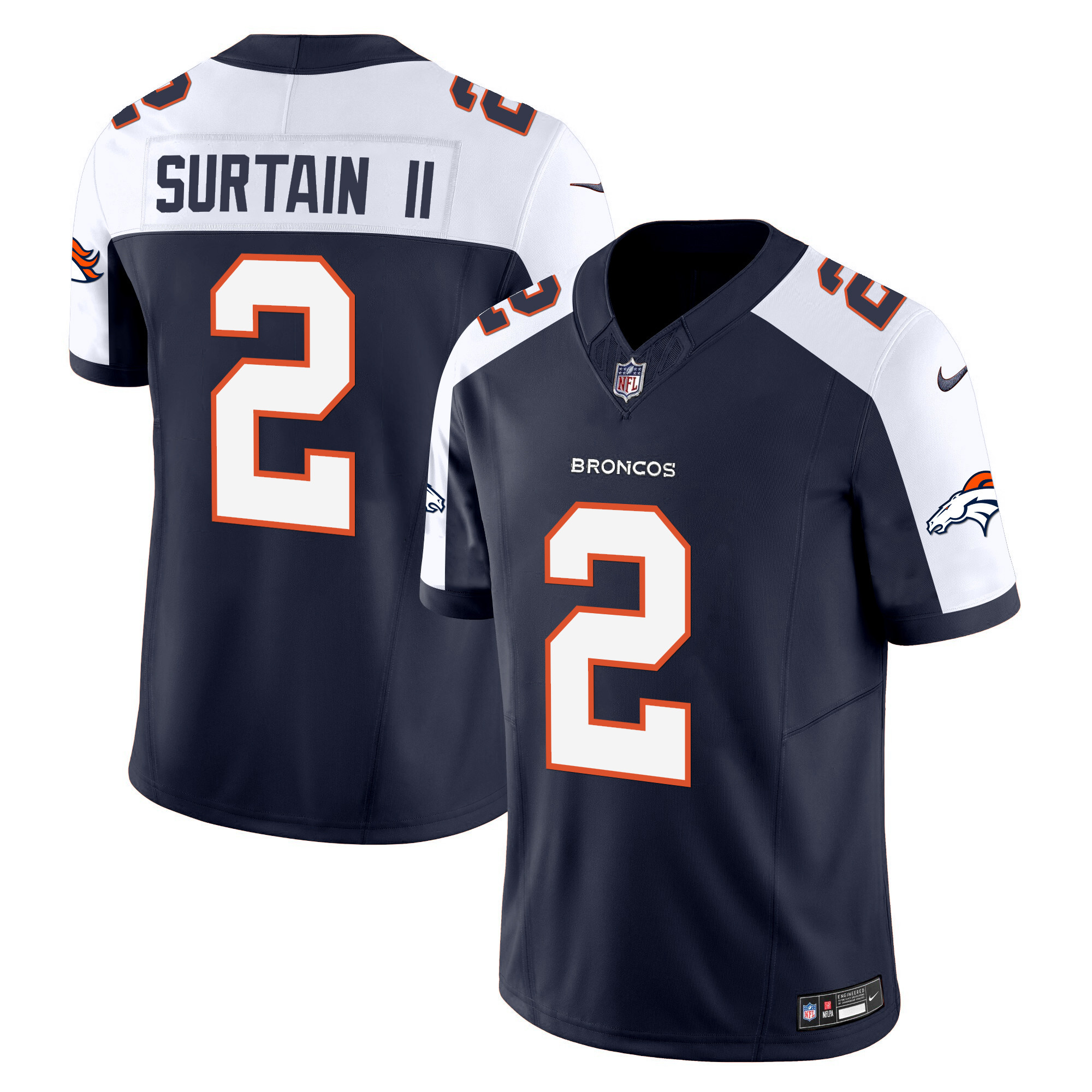 Patrick Surtain II Men's Denver Broncos Vapor Limited Navy Alternate Jersey - All Stitched 