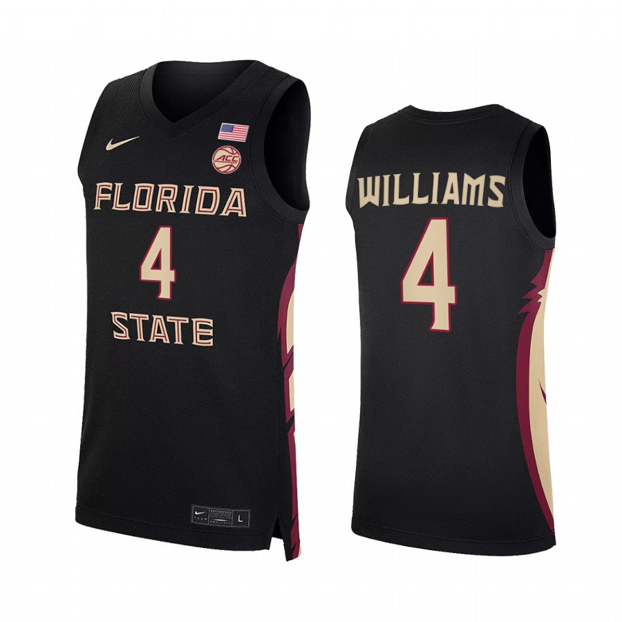Patrick Williams Florida State Seminoles Black Jersey College NBA Alumni