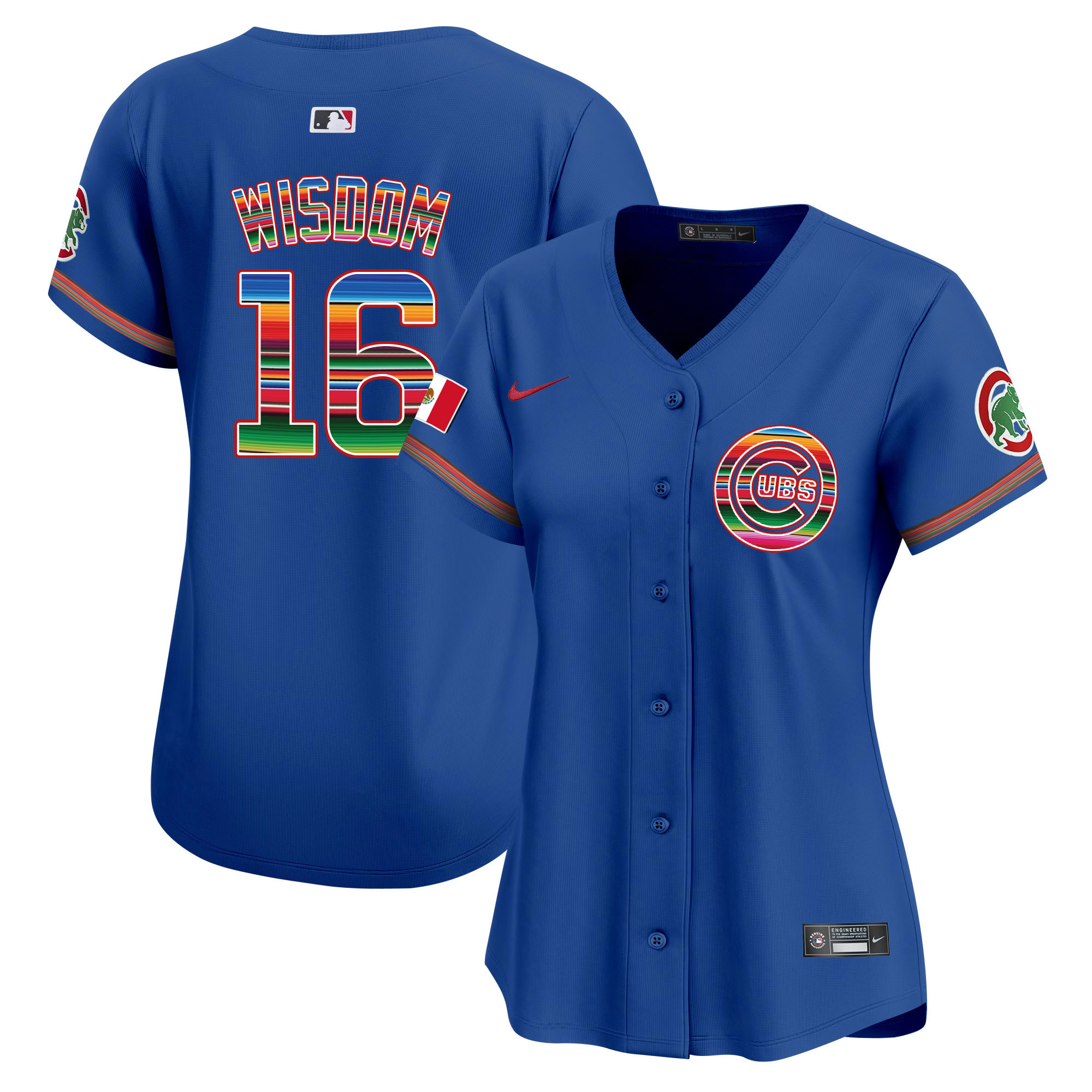 Patrick Wisdom Women's Chicago Cubs Mexico Vapor Premier Limited Royal Jersey - All Stitched