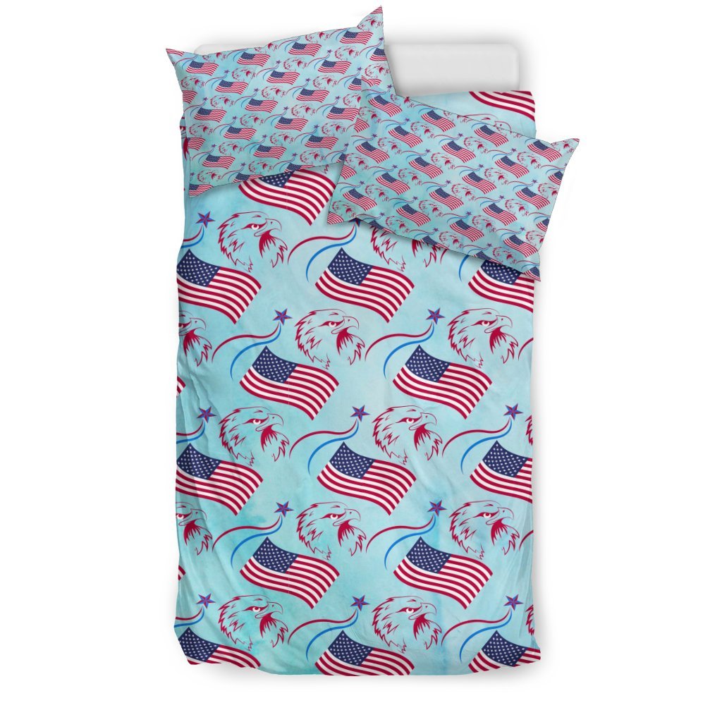 Patriotic Eagle Flag 3D Customized Duvet Cover Bedding Set