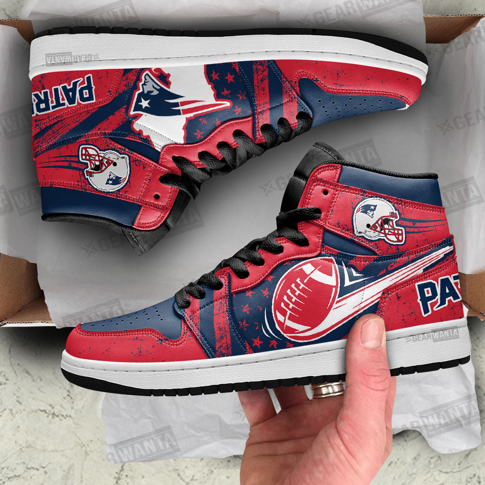 Patriots Football Team J1 Shoes For Fans Sneakers, Air Jordan Hightop