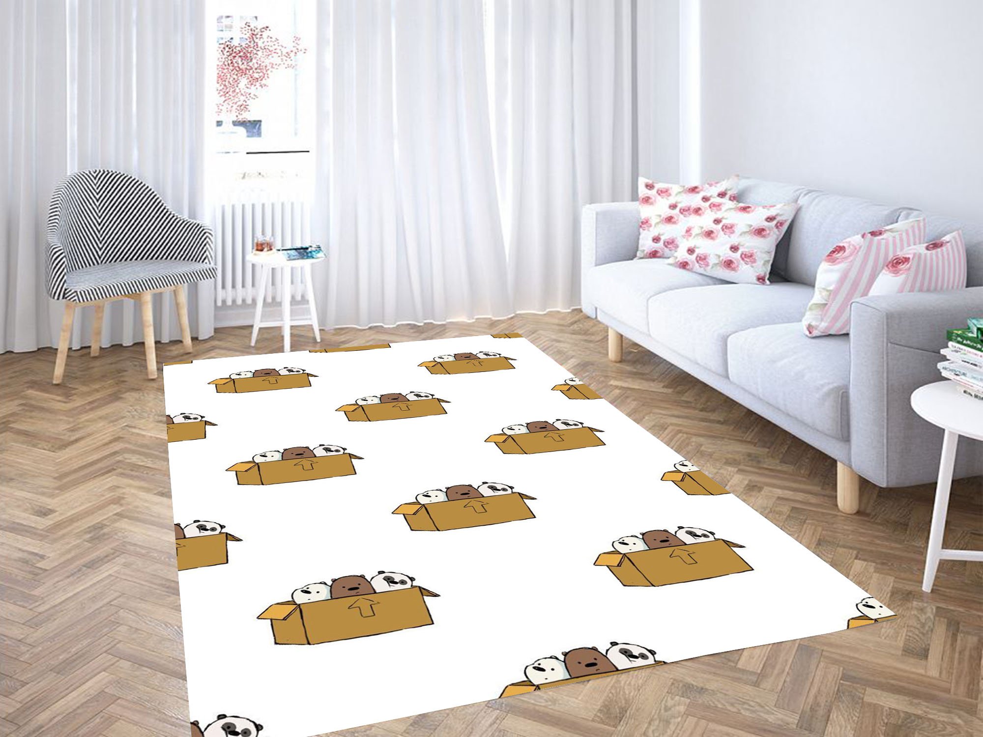 Pattern We Bare Bears Carpet Rectangle Rug