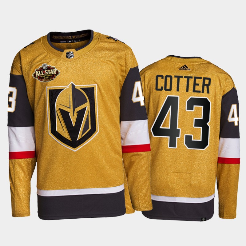 Paul Cotter Vegas Golden Knights 2022 All-Star Jersey Gold #43 Primegreen Uniform