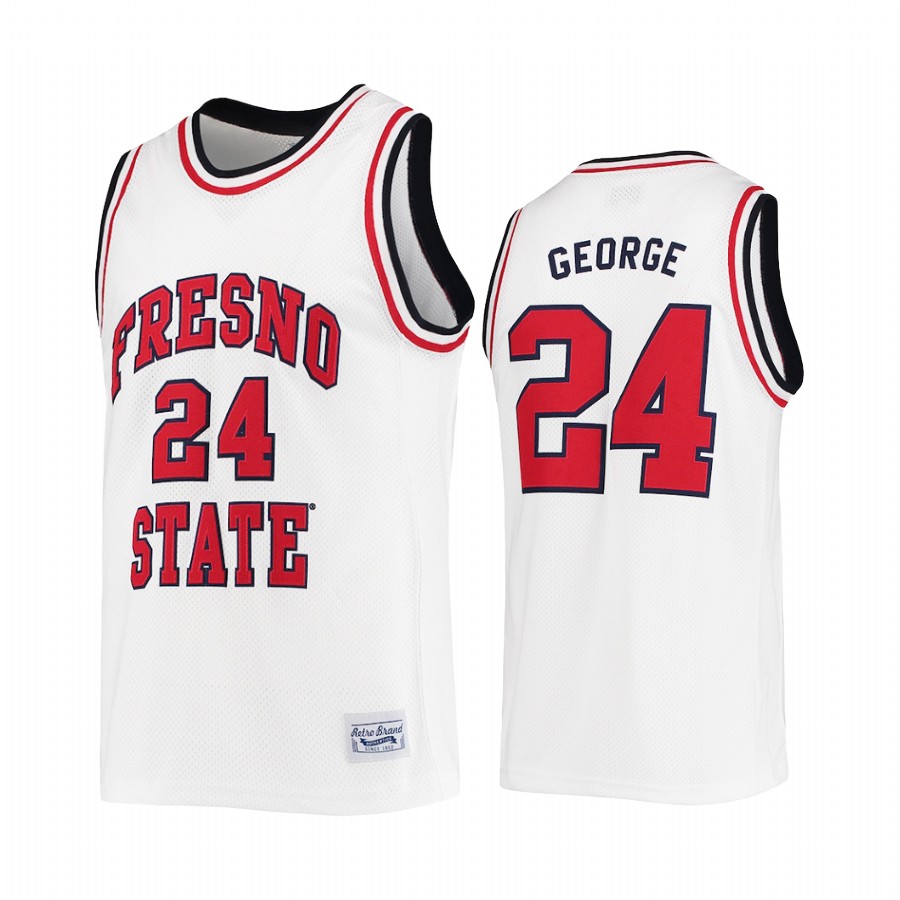 Paul George Fresno State Bulldogs White Jersey Commemorative Classic