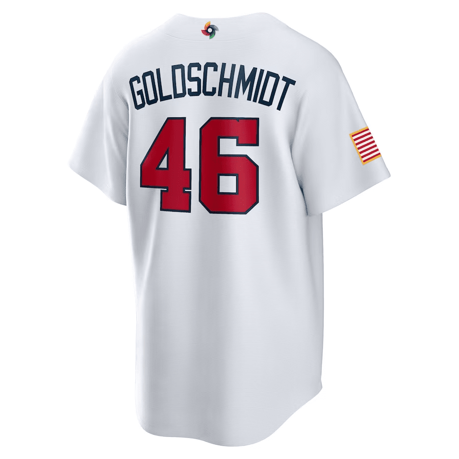 Paul Goldschmidt 46 USA Baseball 2023 World Baseball Classic Stitched Jersey – White Paul Goldschmidt 46 USA Baseball 2023 World Baseball Classic Stitched Jersey – White