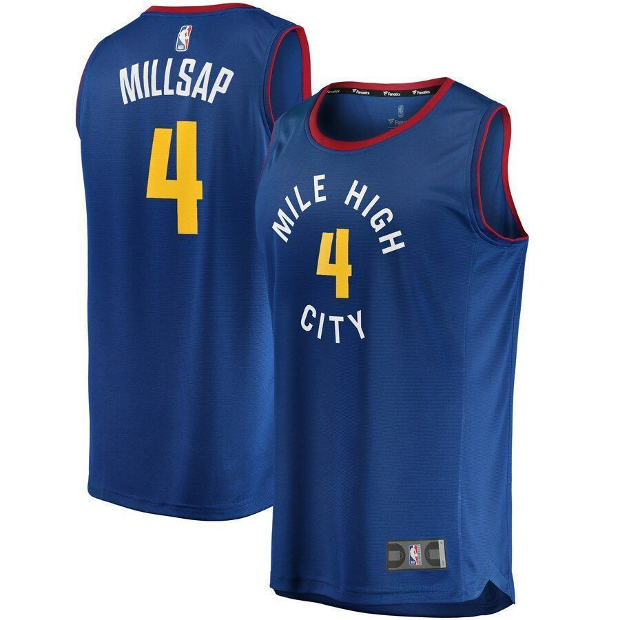 Paul Millsap Denver Nuggets Fast Break Player Jersey – Statement Edition – Blue